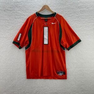 Miami Hurricanes Football Jersey Mens XL Orange Green Nike #1 NCAA College